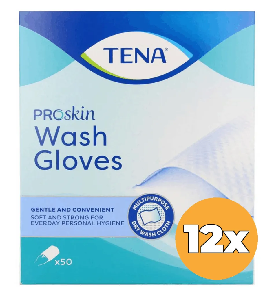 12x Tena Washandje (50 stuks)
