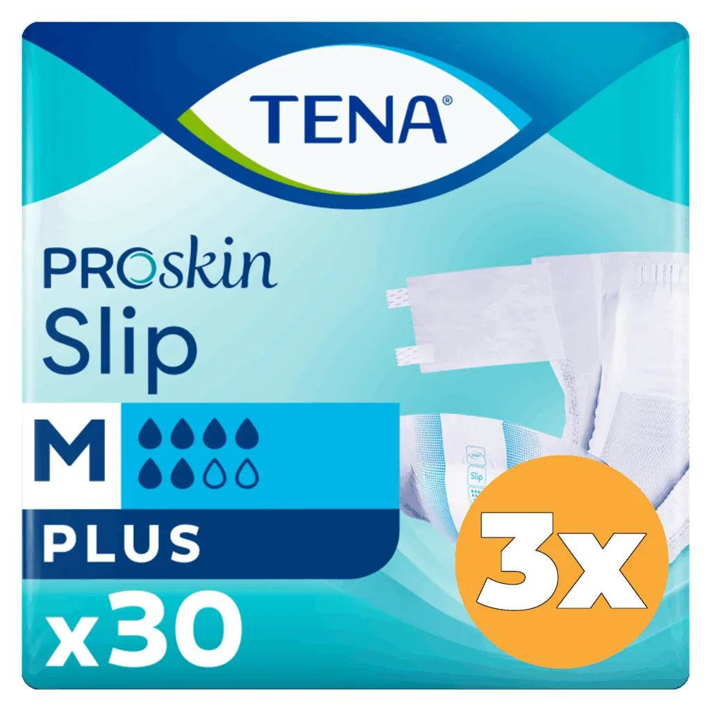 3x Tena Slip Plus ProSkin Medium (30 stuks)