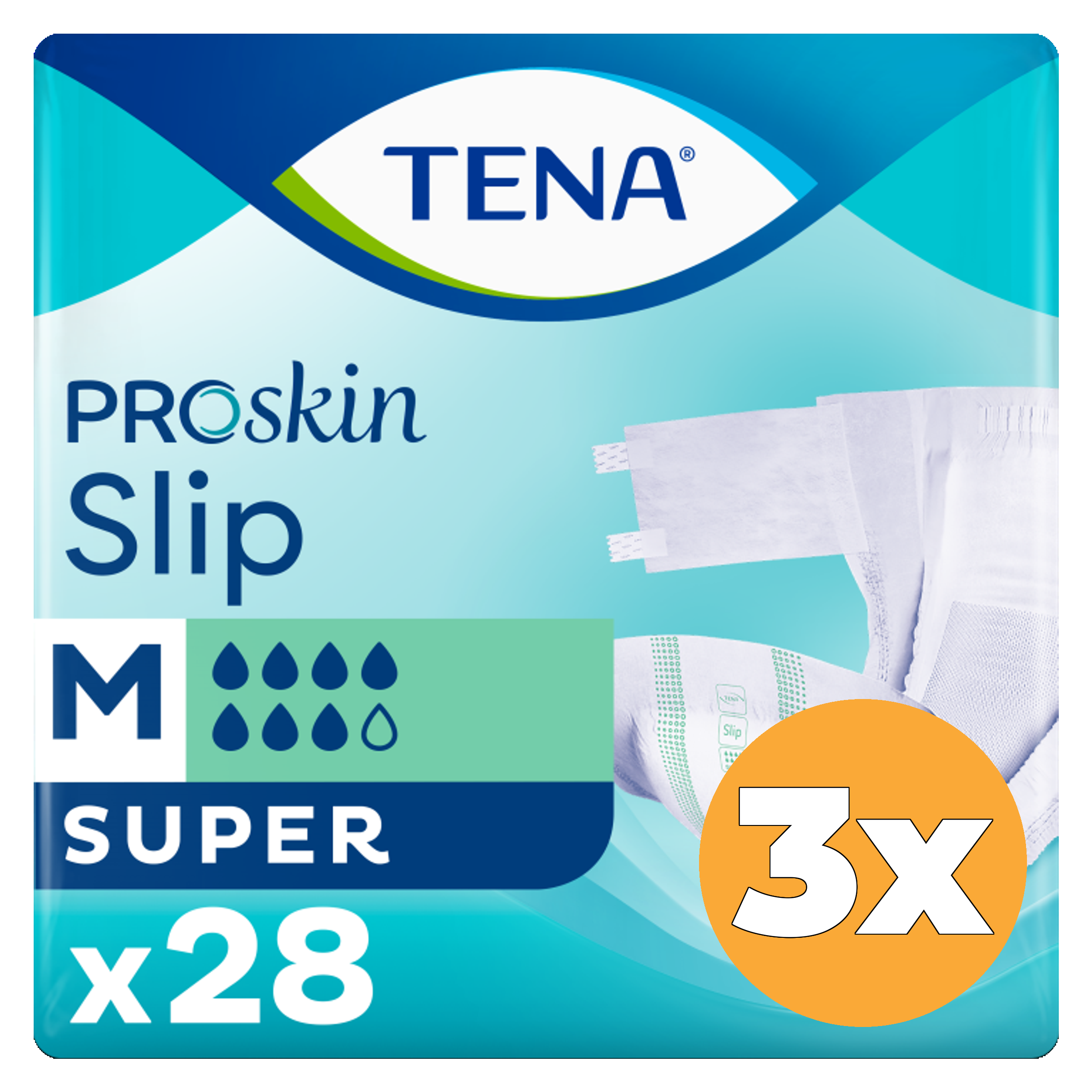 3x Tena Proskin slip super maat M (28 stuks)