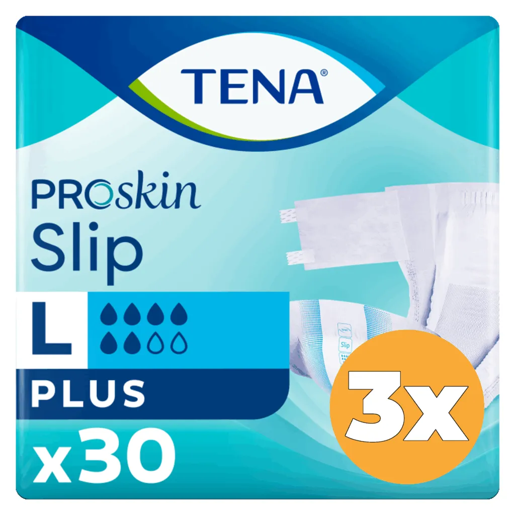 3x Tena Slip plus maat L (30 stuks)