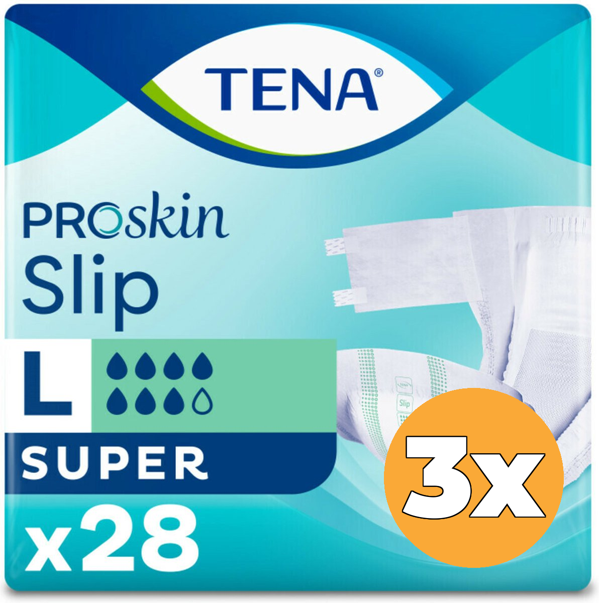 3x Tena ProSkin Slip Super Large (28 stuks)