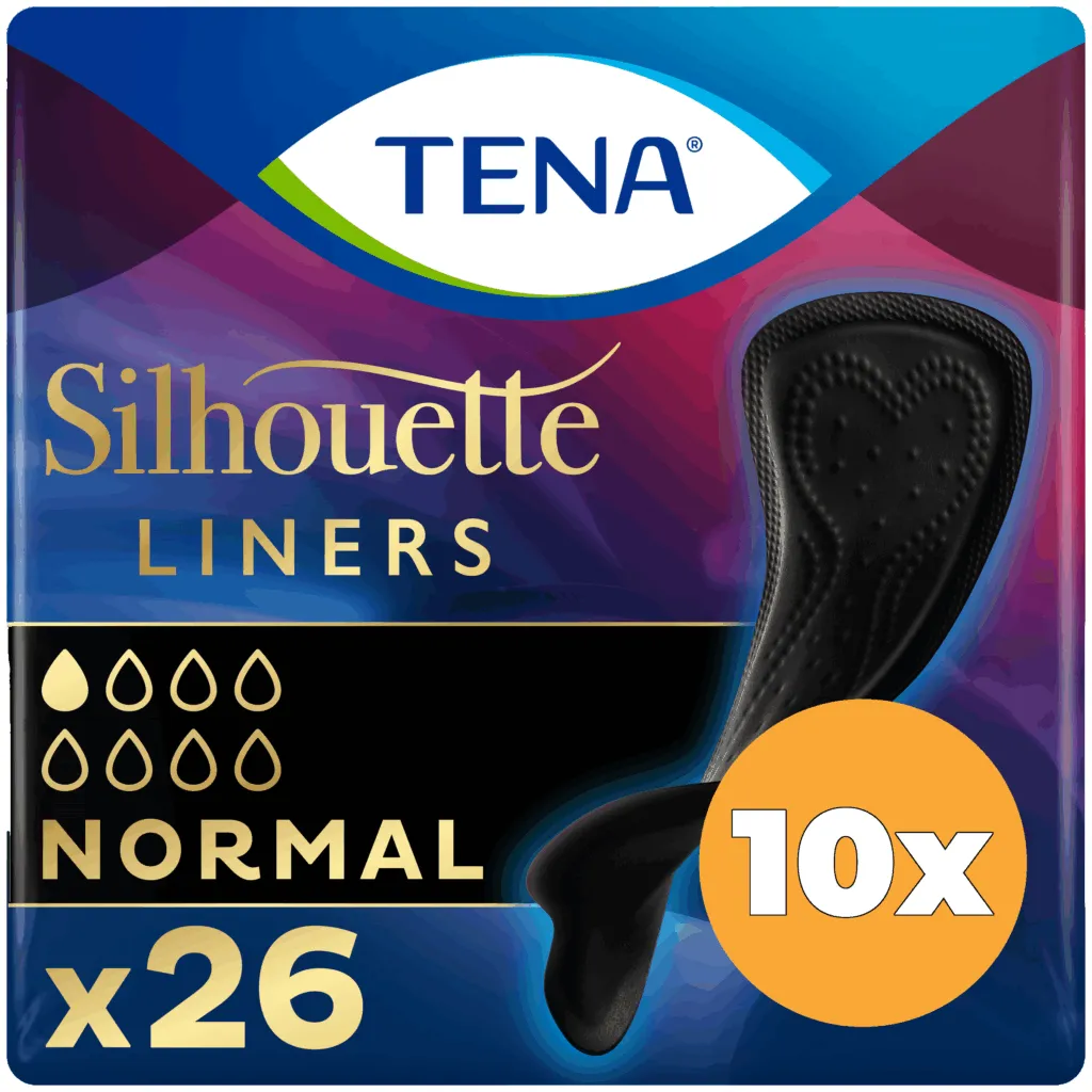 10x Tena Silhouette noir liner (26 stuks)