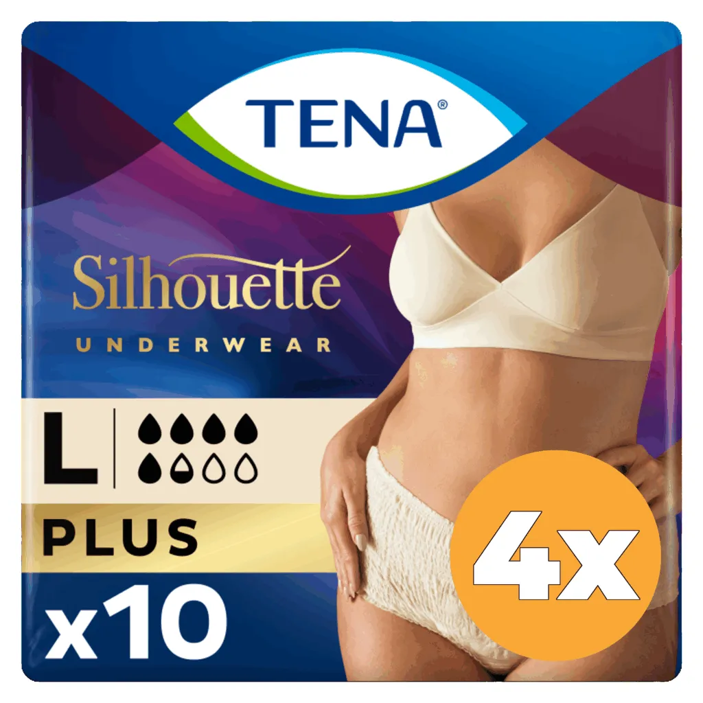 4x Tena Lady pants plus maat L (10 stuks)