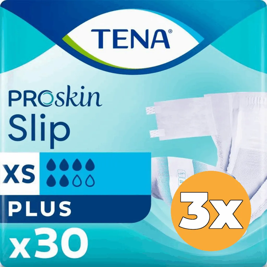 3x Tena Slip Active Fit Plus Extra Small (30 stuks)