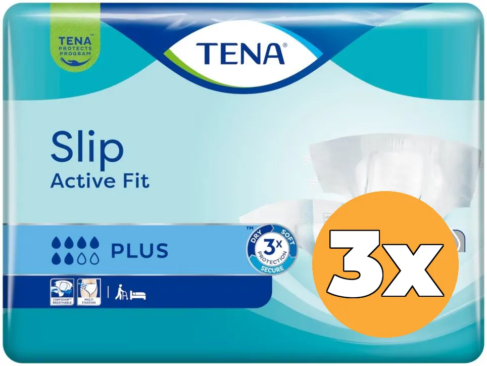 3x Tena Slip Active Fit Plus Small (30 stuks)