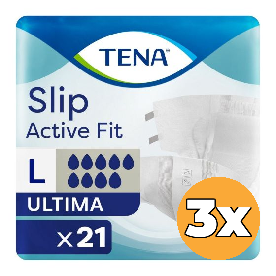 3x Tena Slip Active Fit Ultima Large (21 stuks)