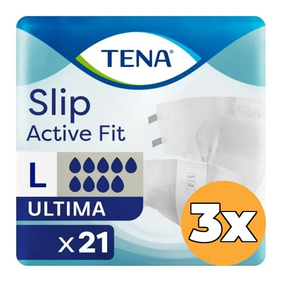 3x Tena Slip Active Fit Ultima Large (21 stuks)