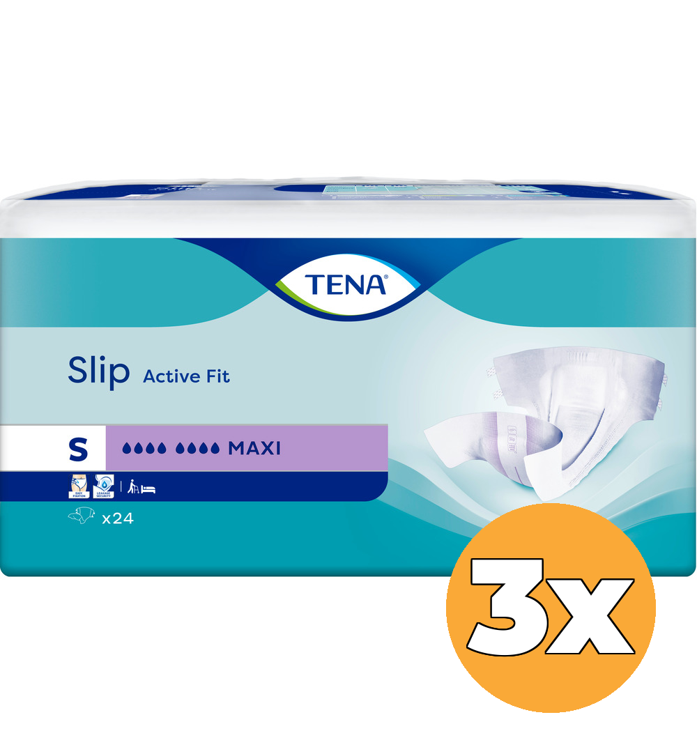 3x Tena Slip Active Fit Maxi S (24 stuks)
