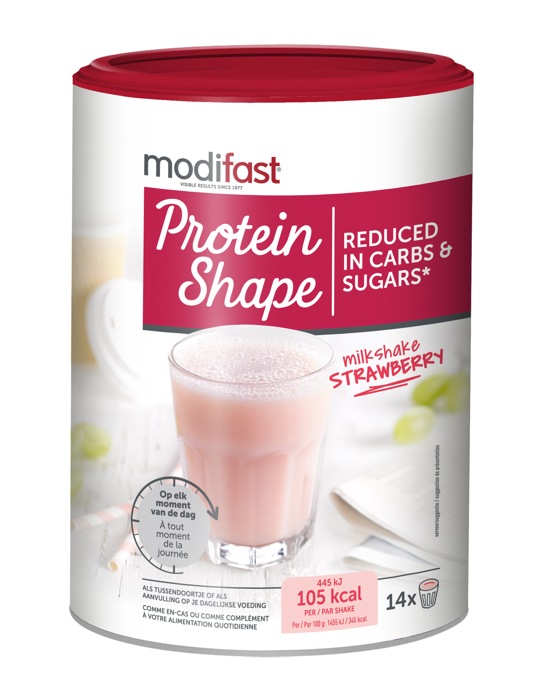 Modifast Protein Shape Milkshake Aardbei (420 gr)