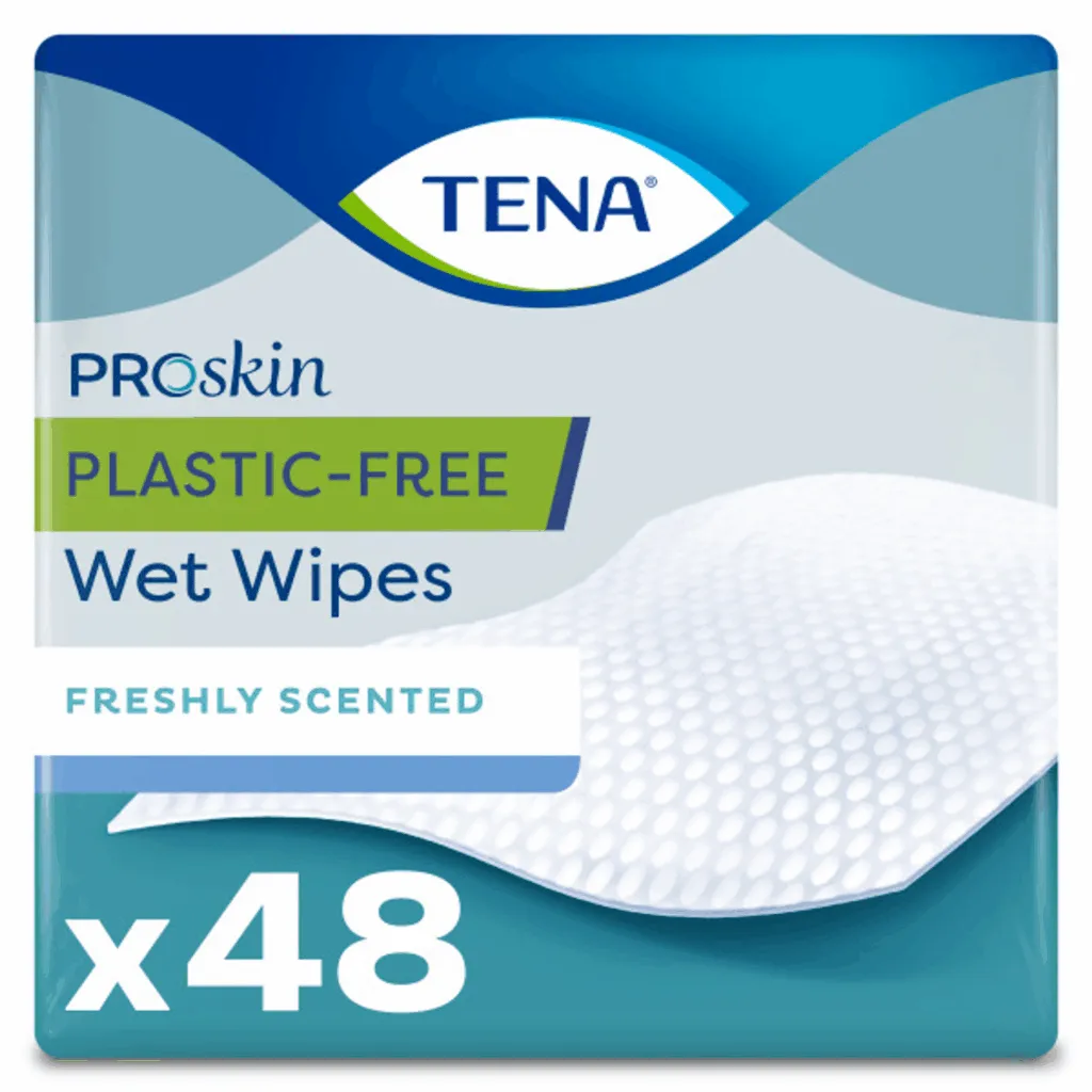 Tena Wet Wipes Plastic Free (48 stuks)