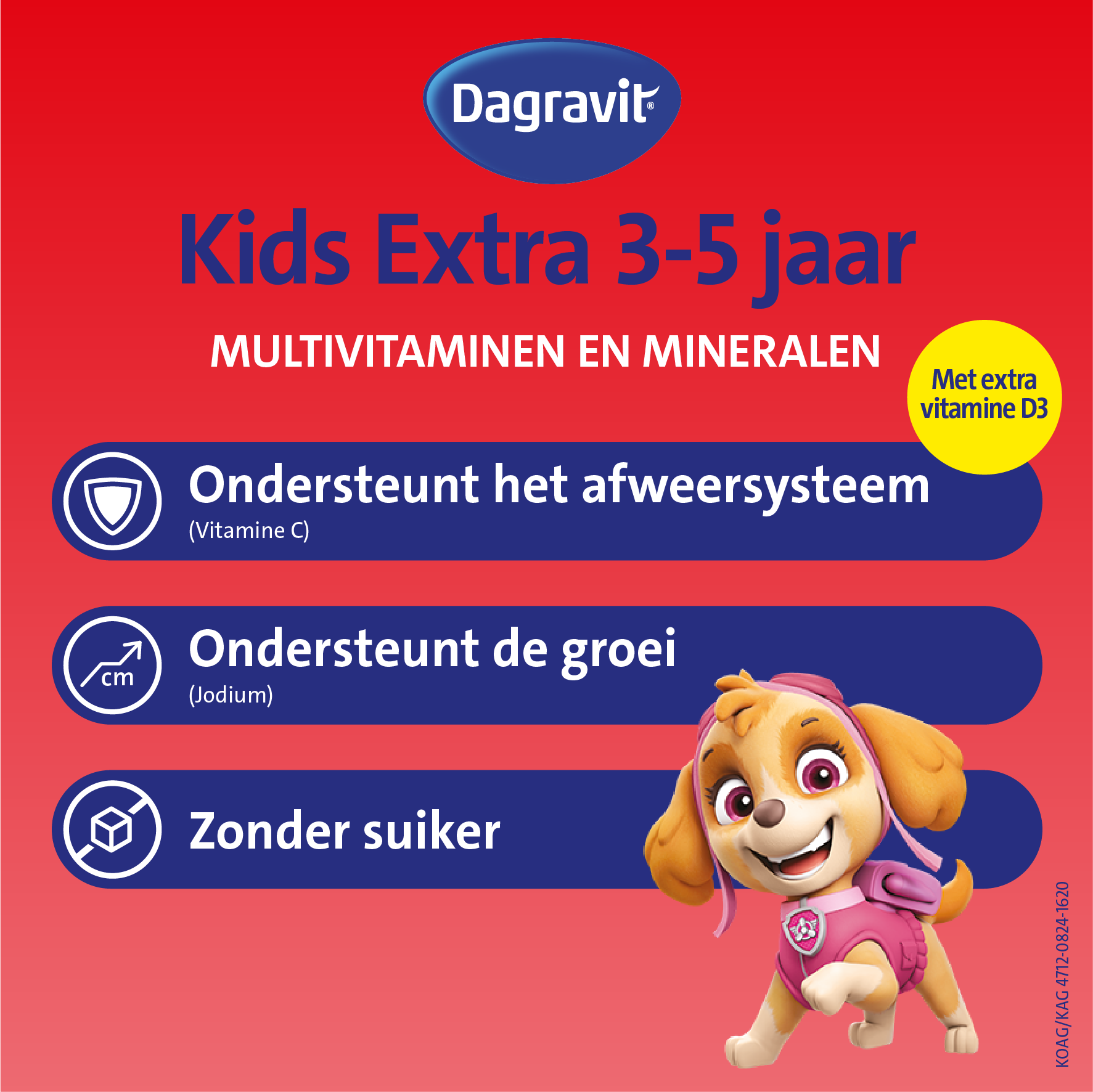 Dagravit Kids Extra 3-5 Jaar Multivitaminen (60 tabletten) - image 4
