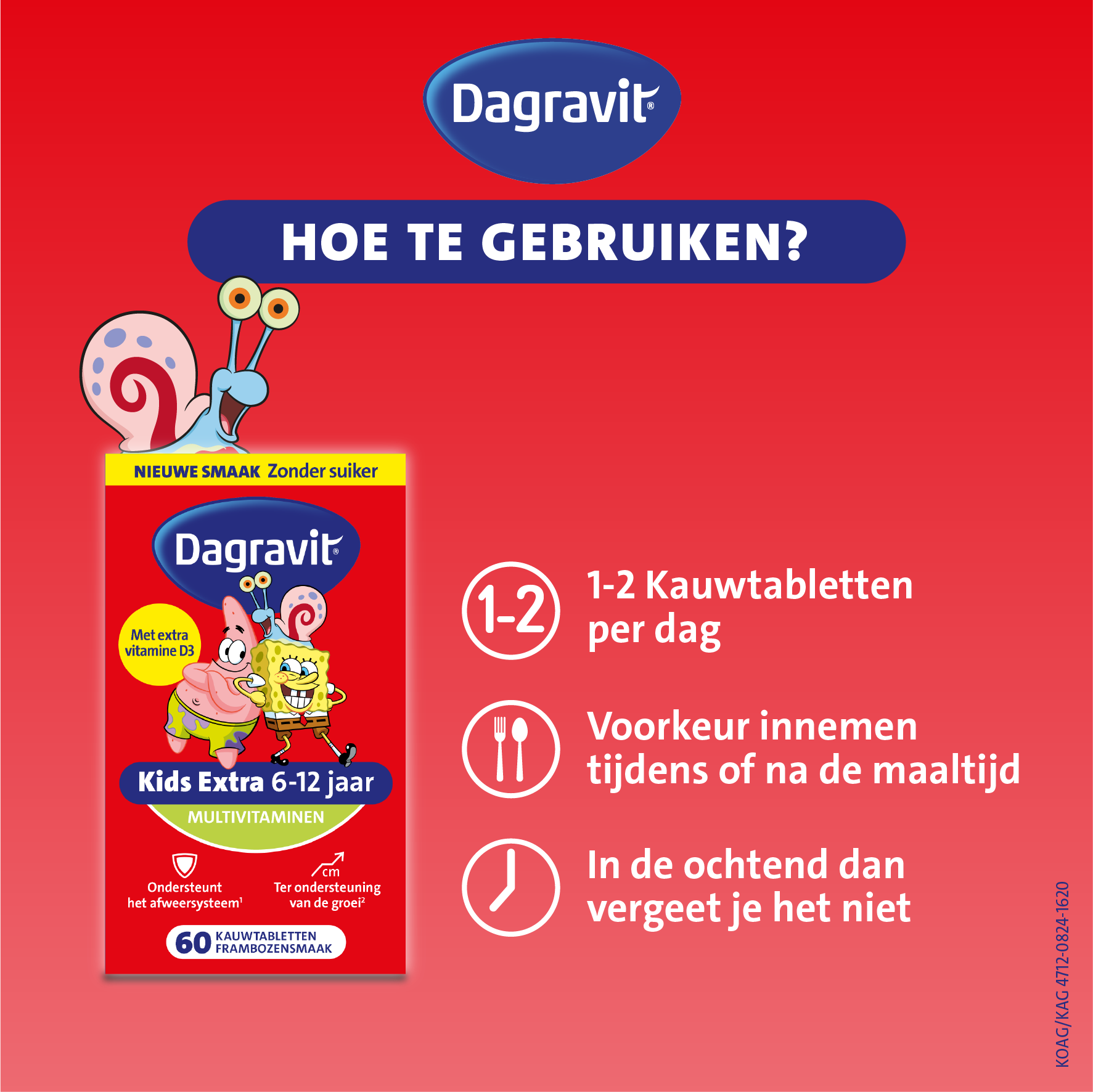 Dagravit Kids Extra 6-12 Jaar Multivitaminen (60 tabletten) - image 3