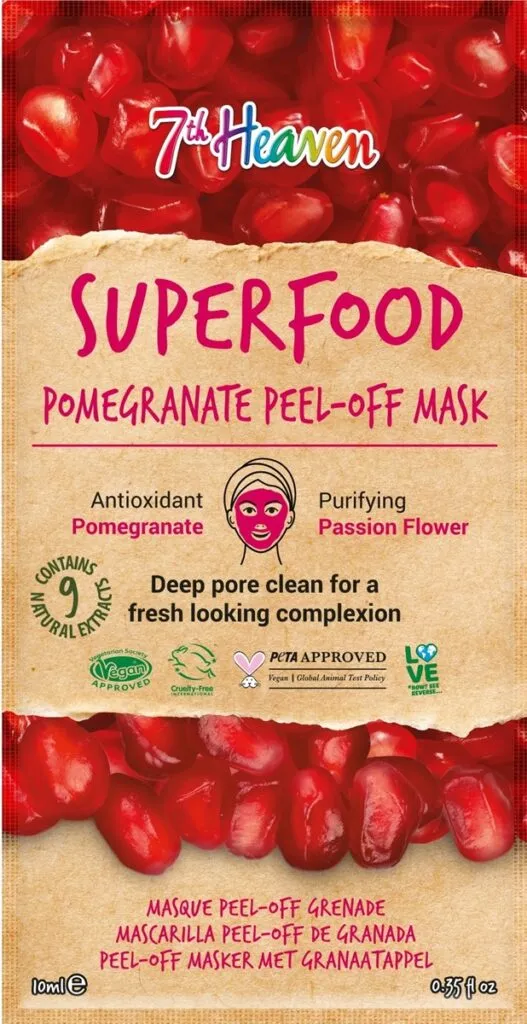 Montagne Jeunesse 7th Heaven Mask Superfood Peel-Off Pomegranate (1 stuk)