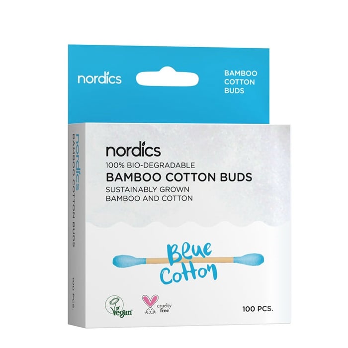 Nordics Wattenstaafjes Bamboo Blauw (100 stuks)