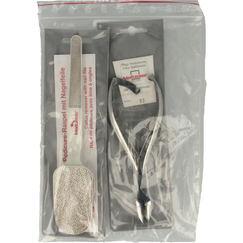 Malteser Pedicuretang 14cm En Rasp 19.5cm Nikkel (1 set)
