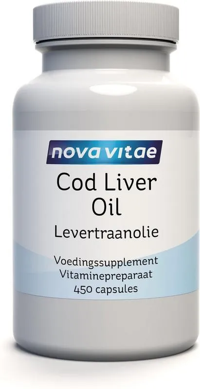 Nova Vitae Levertraanolie capsules (450 capsules)