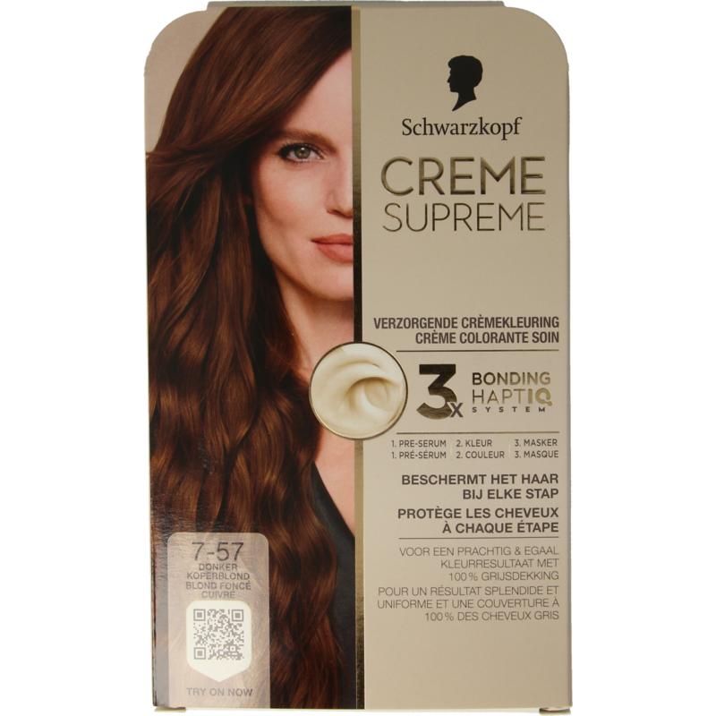 Schwarzkopf Creme Supreme 7-57 Donker Blond (1 stuk)