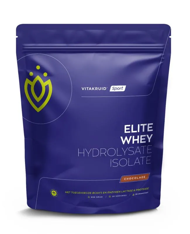 Vitakruid Elite Whey Protein 50% Hydrolysate 50% Isolate - Chocolade (990 gr)