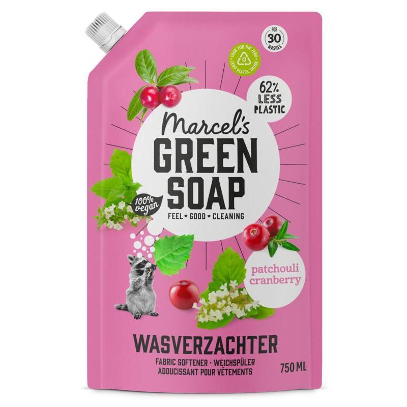 Marcel's Green Soap Wasverzachter Patchouli & Cranberry Navulling (750 ml)