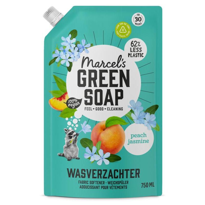 Marcel's Green Soap Wasverzachter Perzik & Jasmijn Navulling (750 ml)