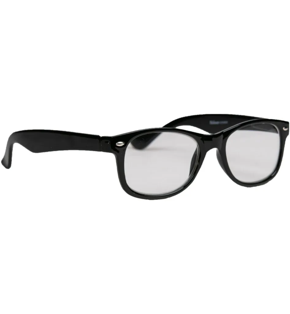 Melleson Leesbril wayfarer glans zwart +1.00 (1 stuk)