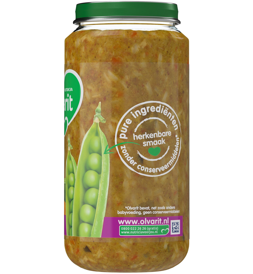 Olvarit Risotto doperwten kalkoen 18M01 (250 gr)