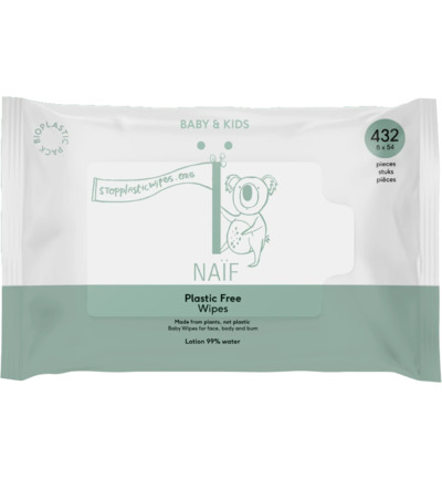 Naïf Baby wipes plastic free (54 stuks)