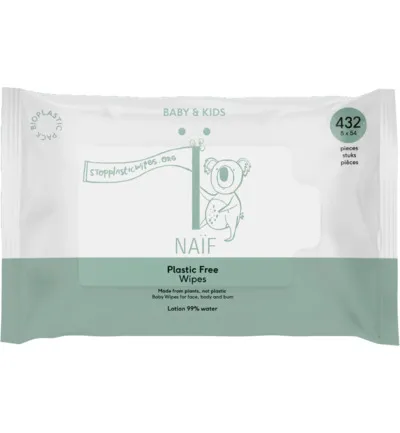 Naïf Baby wipes plastic free (54 stuks)