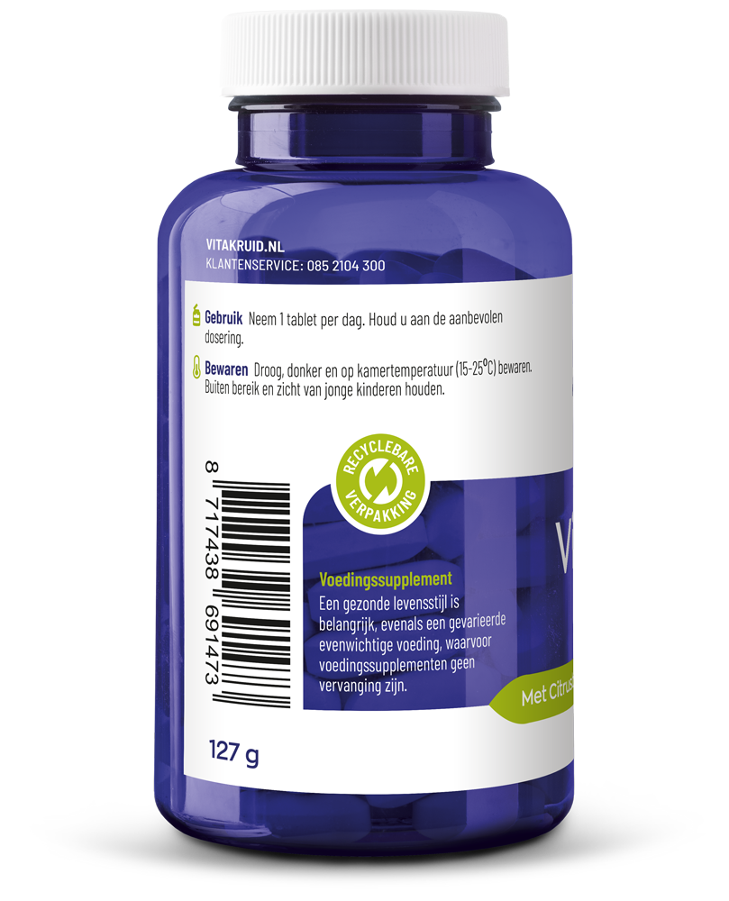 Vitakruid Vitamine C 1000 Met Bioflavonoïden & Rozenbottel (90 tabletten)