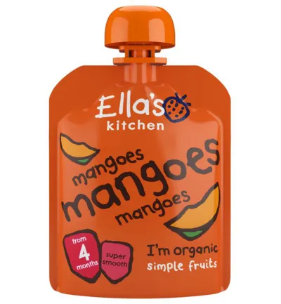 Ella's Kitchen Mango knijpzakje 4+ maanden bio (70 gr)