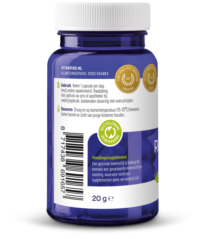 Vitakruid Resveratrol (Veri-Te®) 200 Mg Met Bioperine® (60 vega capsules)