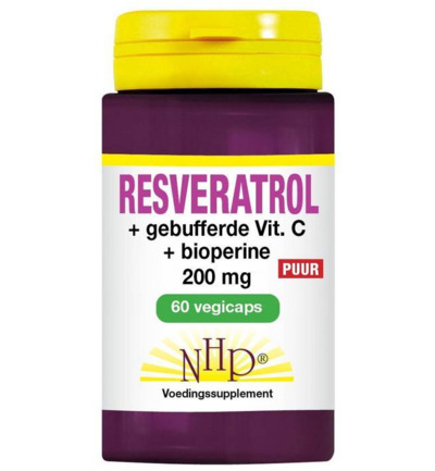 Nhp Resveratrol 200 mg/Vitamine C/Bioperine puur (60 vega capsules)