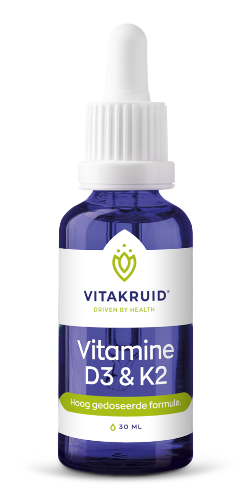 Vitakruid Vitamine D3 & K2 (Menaq7®) Met Druppelpipet (30 ml)