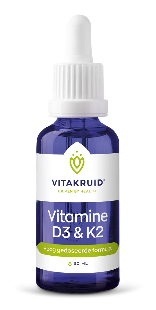 Vitakruid Vitamine D3 & K2 (Menaq7®) Met Druppelpipet (30 ml)