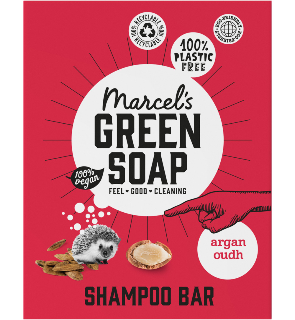 Marcel's Green Soap Shampoo bar argan & oudh (90 gr)