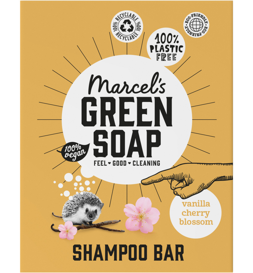 Marcel's Green Soap Shampoo bar vanilla & cherry (90 gr)