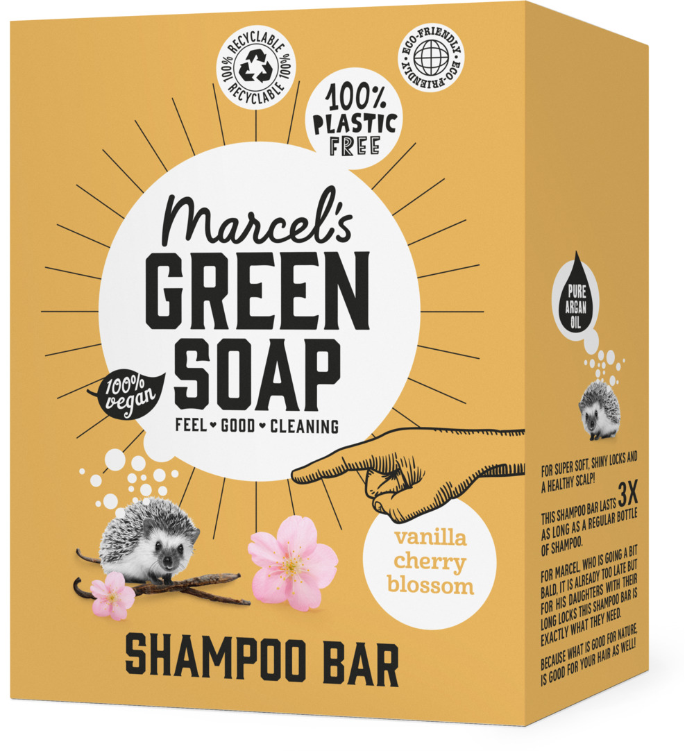 Marcel's Green Soap Shampoo bar vanilla & cherry (90 gr) - image 2
