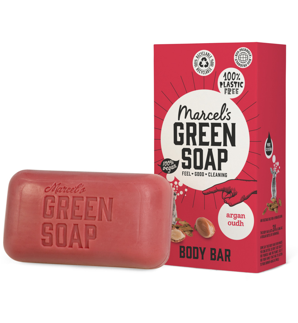 Marcel's Green Soap Shower bar argan & oudh (150 gr)