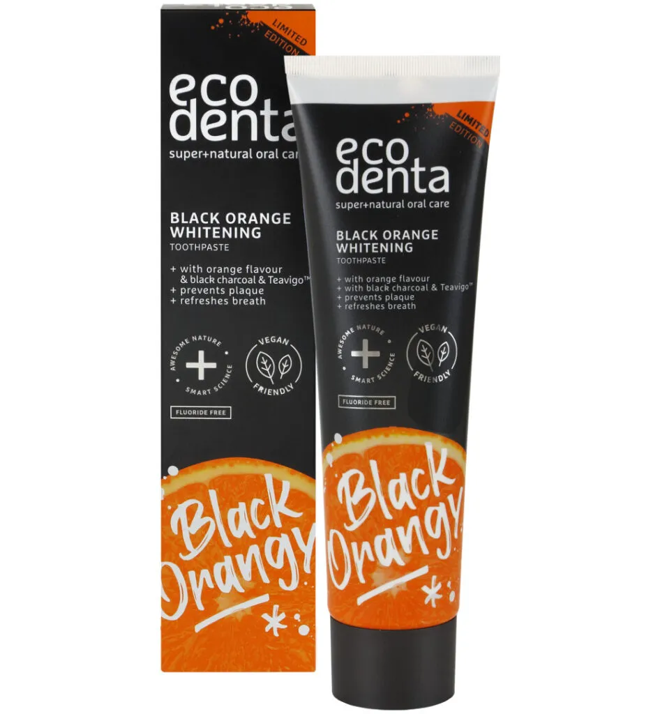 Ecodenta Tandpasta black orange whitening (100 ml)