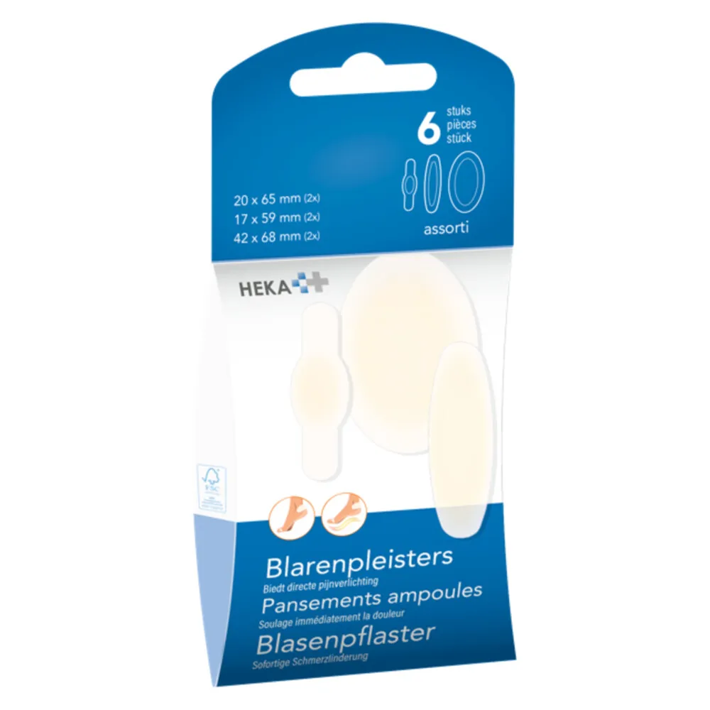 Heka Blarenpleisters Assorti 6 Pleisters (1 set)