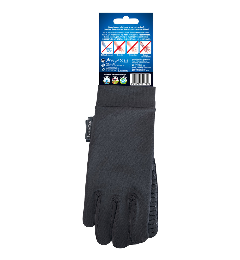 Lucovitaal Koper Thermo Handschoenen Small (1 paar)