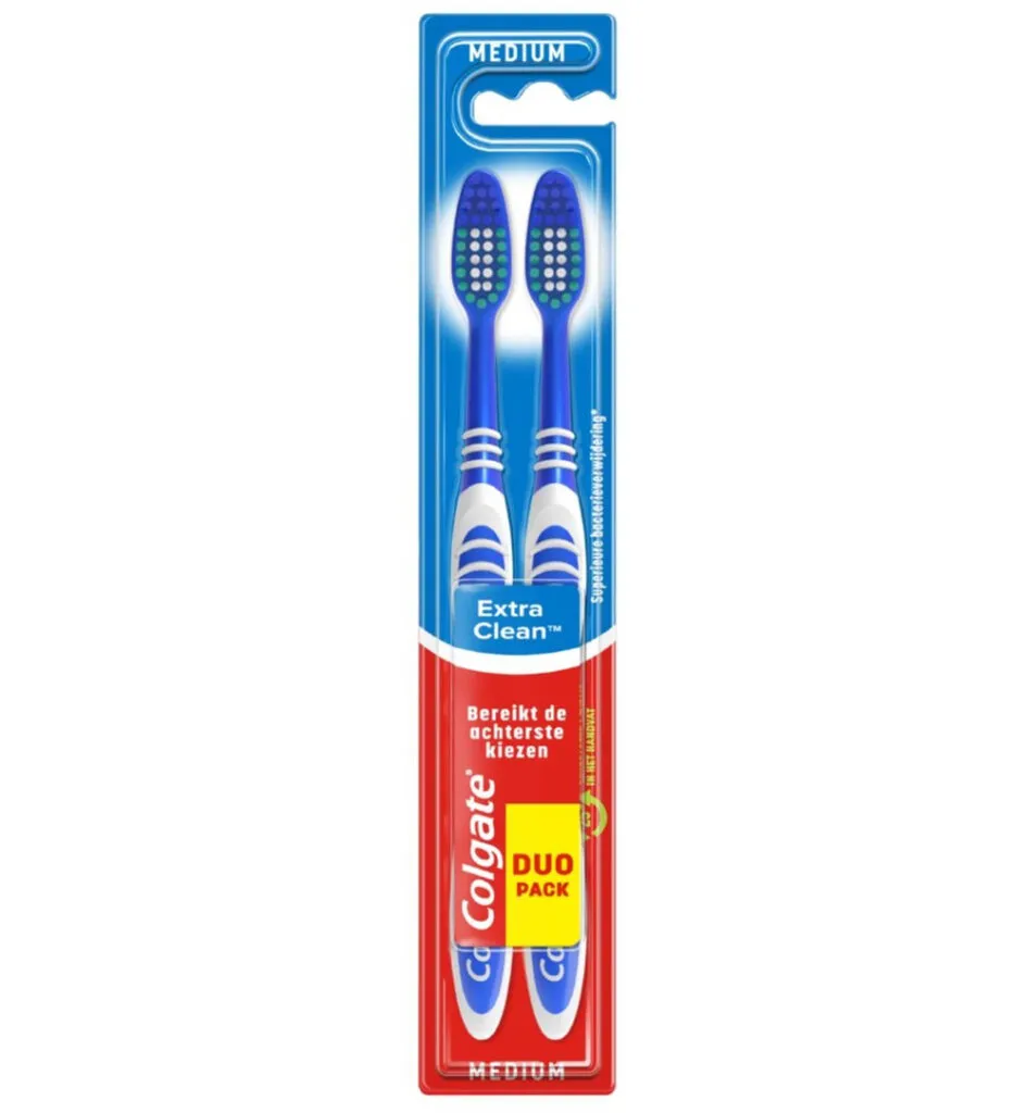 Colgate Tandenborstel Extra Clean Medium Duo (2 stuks)