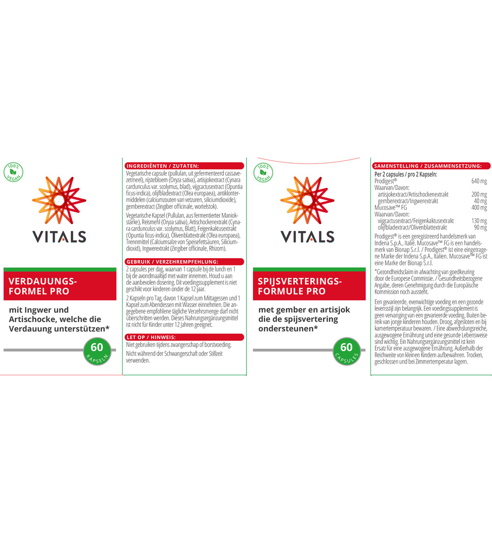Vitals Spijsverteringsformule Pro (60 capsules) - image 3
