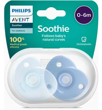 Avent Soothie fopspeen jongen 0-3 maanden (1 stuk)