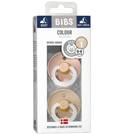 Bibs Fopspeen maat 2 - blush/vanilla night 2pack (2 stuks)