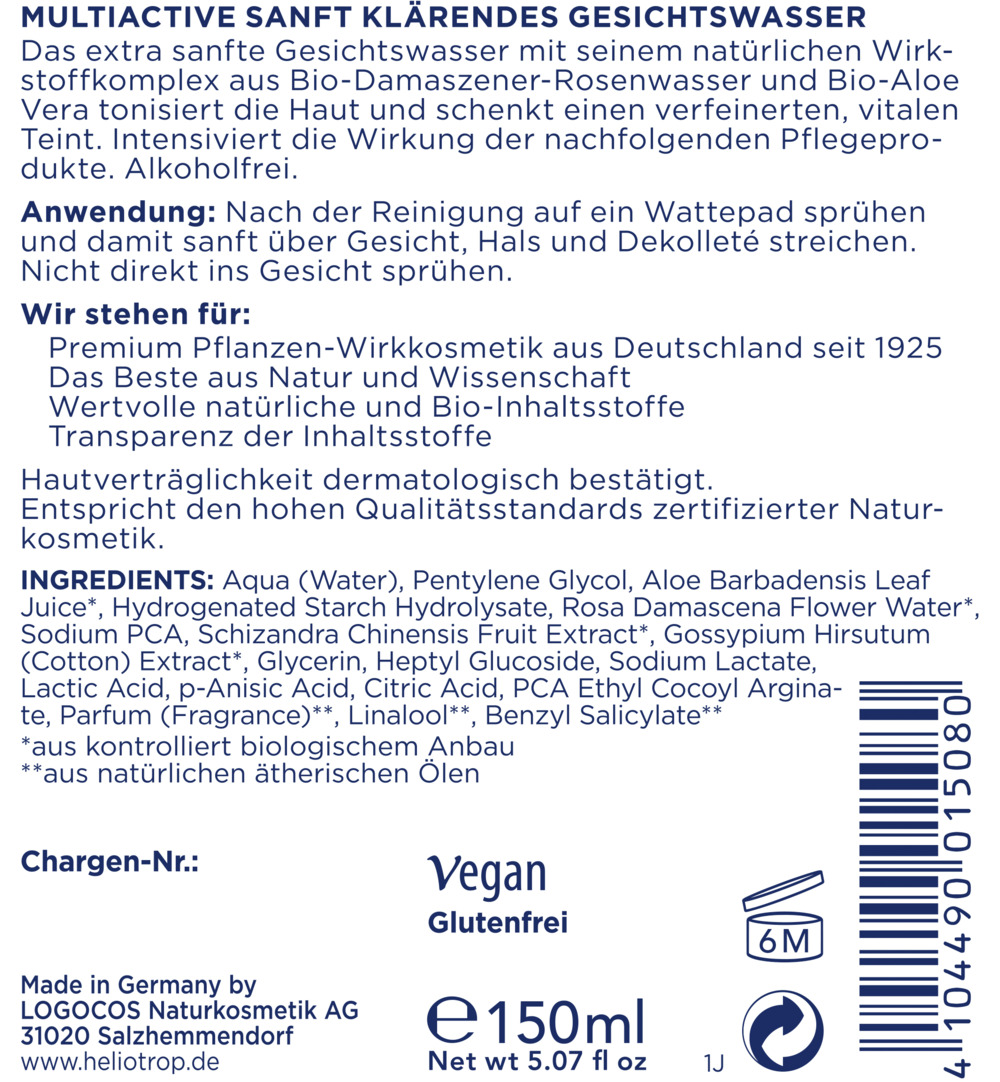 Heliotrop Multiactive gezichtswater (150 ml)