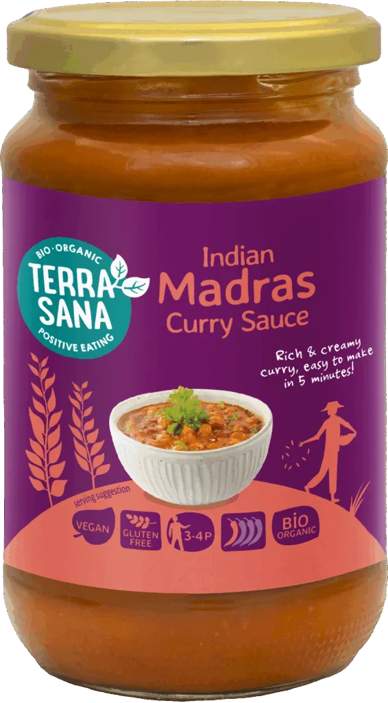 Terrasana Indiase Madras Currysaus (350 gr)