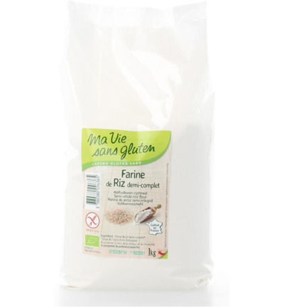 Ma Vie Sans Gluten Rijstmeel Wit Glutenvrij Bio (1000 gr)