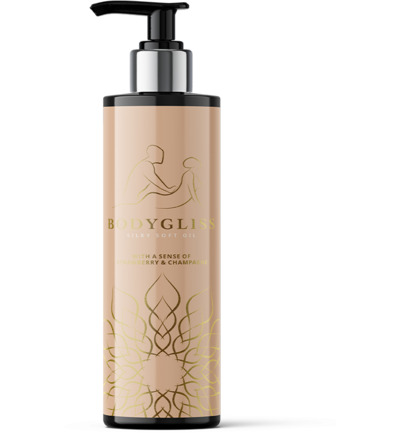 BodyGliss Silky soft massageolie champagne strawberry (150 ml)