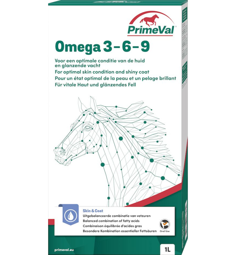 PrimeVal Omega 3-6-9 paard (1000 ml)